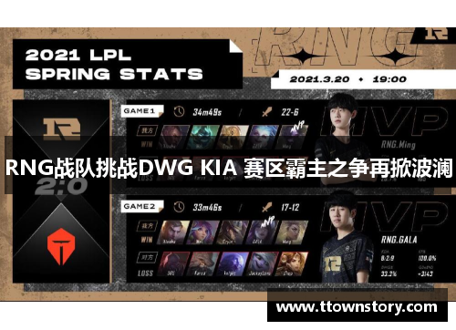 RNG战队挑战DWG KIA 赛区霸主之争再掀波澜